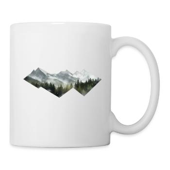 Montagne Minimalisme - Mug blanc - blanc - Droite