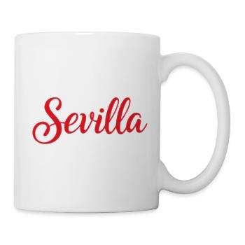 Écriture Séville Pinceau Rouge - Mug blanc - blanc - Droite