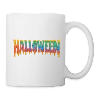 Zuckerguss Halloween Schriftzug - Tasse - Weiß - Rechts