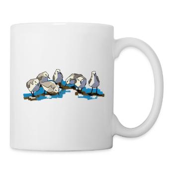 Birds at Waterplas, beautiful and cheerful - Mug - white - Right