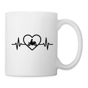 Motorcycle Heart Biker - Mug - white - Right