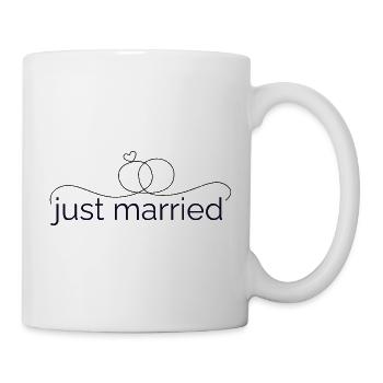Juste marié - conception de ligne avec alliance ! - Mug blanc - blanc - Droite