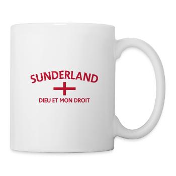 Sunderland Flagge Motto Wappen - Tasse - Weiß - Rechts