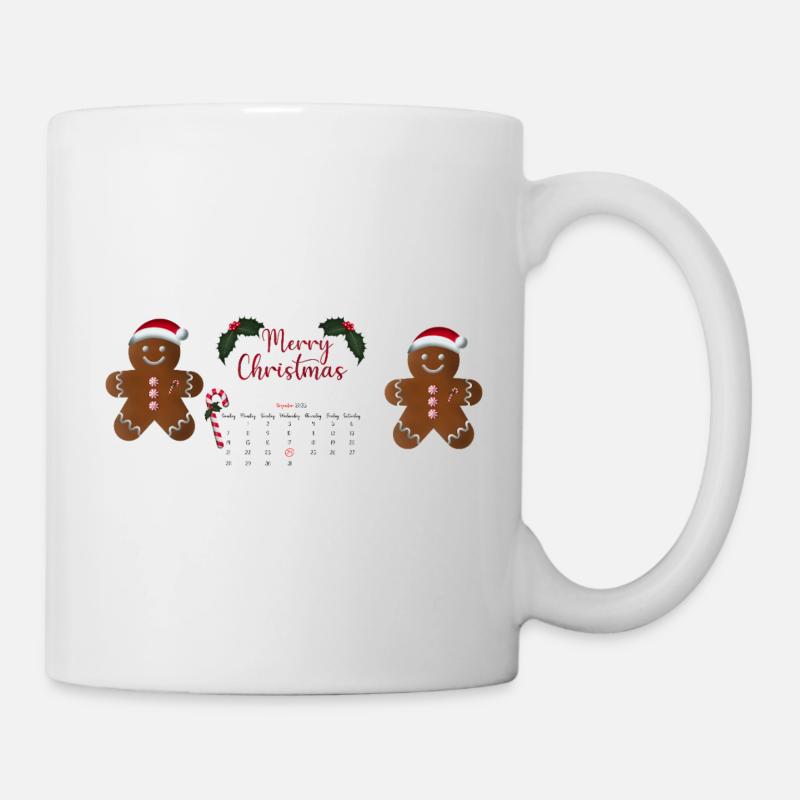 Merry Christmas Gingerbread Duo - Tasse - Weiß