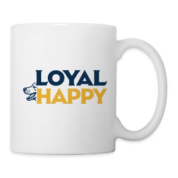 Loyal Happy Dog Emblem - Tasse - Weiß - Rechts