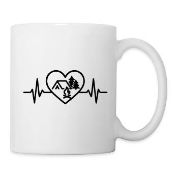 Camping Heart Tent Nature Adventure - Mug - white - Right