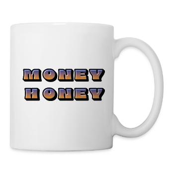 Geld Honig Farbverlauf Retro - Tasse - Weiß - Rechts