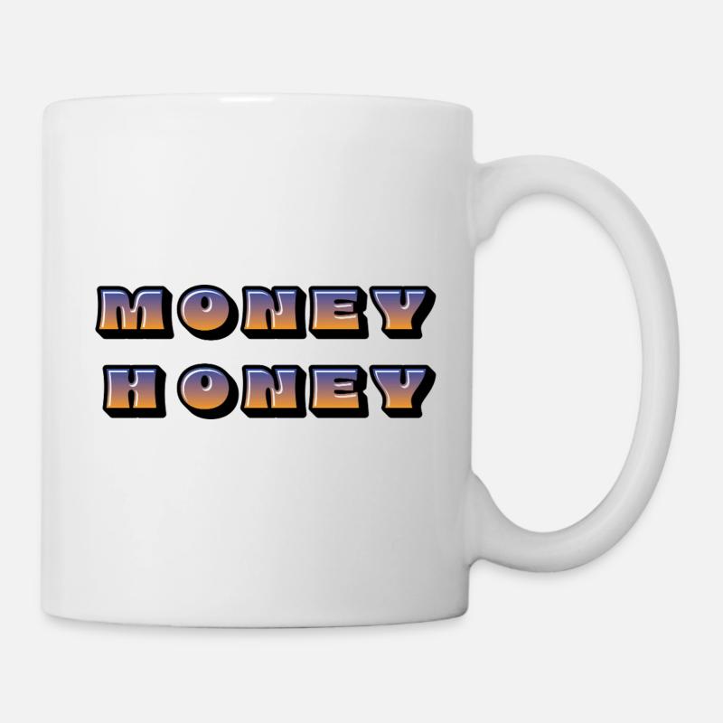 Geld Honig Farbverlauf Retro - Tasse - Weiß