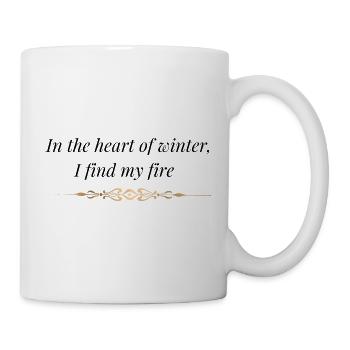 Winter Stärke Geschenk | Mitten im Winter habe ich... - Tasse - Weiß - Rechts