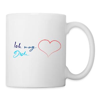Wenn Du "Ich mag Dich" sagen willst - Tasse - Weiß - Rechts