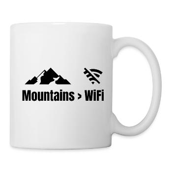 Mountains > WiFi – Adventure Shirt - Mug - white - Right