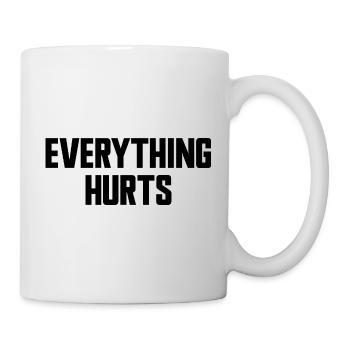Alles tut weh Lustiges Fitnessstudio-Training Alle - Tasse - Weiß - Rechts