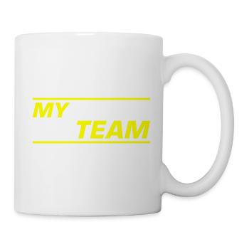 Mon équipe familiale dit - Mug blanc - blanc - Droite