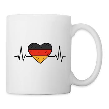 Allemagne Heartbeat Ligne Drapeau Amour Voyage Design - Mug blanc - blanc - Droite