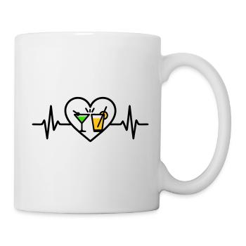 Cocktails Coeur Fête d’été Vacances - Mug blanc - blanc - Droite