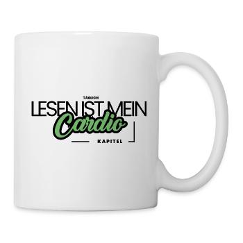 Typography – Reading is my cardio - Mug - white - Right