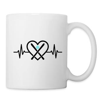 Skiing Heart Snow Mountain Sports Passion - Mug - white - Right