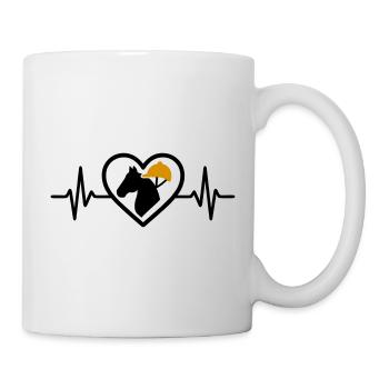 Équitation Coeur Cheval Sport Passion Cadeau - Mug blanc - blanc - Droite