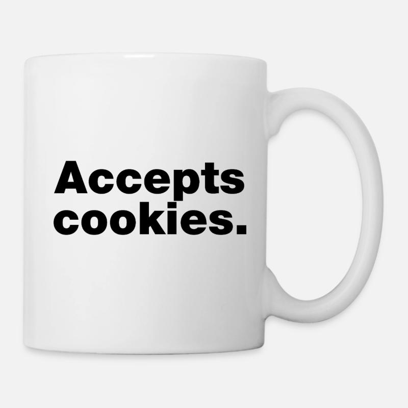 Accepts cookies - Mug - white