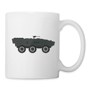 Char militaire - Mug blanc - blanc - Droite
