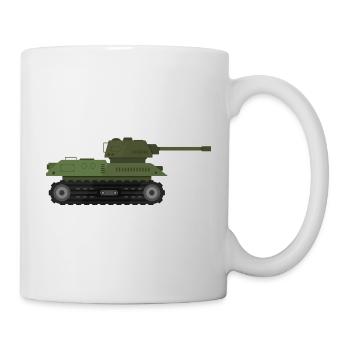 Char militaire - Mug blanc - blanc - Droite