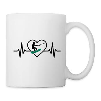 Herz Wakeboard – Passion for water sports - Mug - white - Right