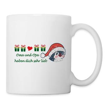 Christmas greetings grandma and grandpa - Mug - white - Right