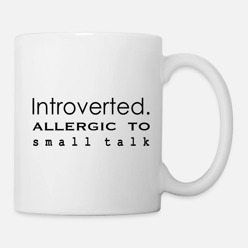 Introverti. Allergique aux banalités - Mug blanc - blanc