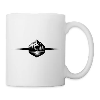 Mountains icon line - Mug - white - Right