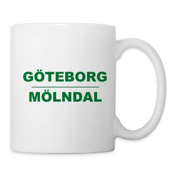 Göteborg Mölndal – Green-black design - Mug - white - Right