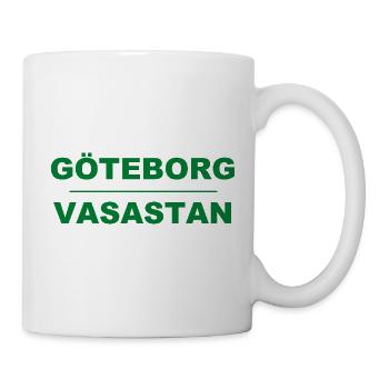 Göteborg Vasastan – Green-black design - Mug - white - Right