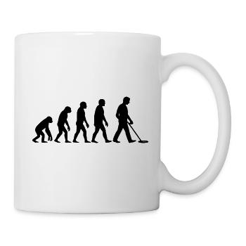 Évolution des passionnés de détection de métaux - Mug blanc - blanc - Droite