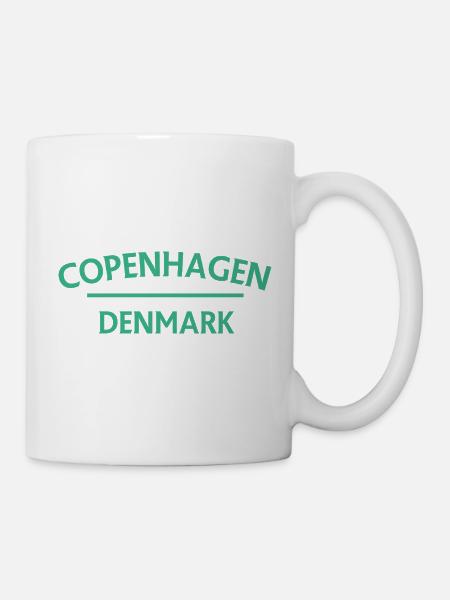 Kopenhagen – Dänemark Textdesign - Tasse - Weiß