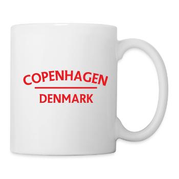 Copenhague – Danemark Textdesign - Mug blanc - blanc - Droite
