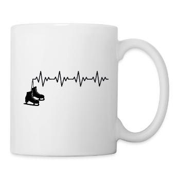 Schlittschuhe Eiskunstläufer Schlittschuh EKG - Tasse - Weiß - Rechts