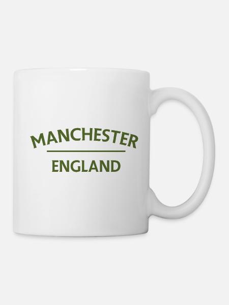 Manchester – England Lyric Design - Tasse - Weiß