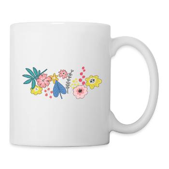 Blumenranke - Tasse - Weiß - Rechts
