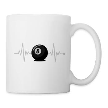 8Ball Herzschlag: Pool Vibe - Tasse - Weiß - Rechts