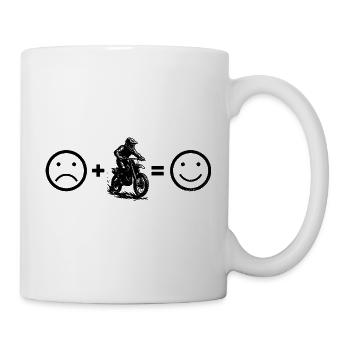 Conception de motocross pleine de caractère - Mug blanc - blanc - Droite