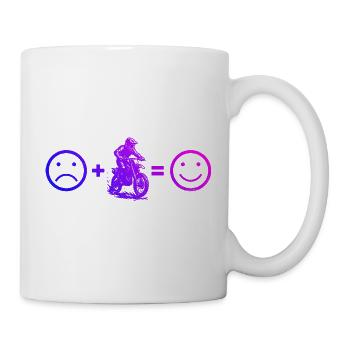 J’adore le motif cool du motocross - Mug blanc - blanc - Droite