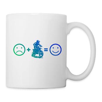 J’adore le motif cool du motocross - Mug blanc - blanc - Droite