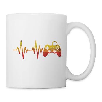 Herzschlag Gamepad Retro - Tasse - Weiß - Rechts