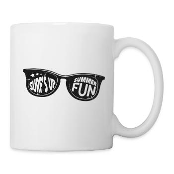 Fun Surf's Up Summer Sunglasses Vintage - Mug - white - Right