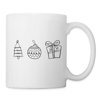 Minimal Christmas – Schlichte Weihnachtsdesigns - Tasse - Weiß - Rechts