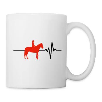 Herzschlag Reiten – Pferd im Blut - Tasse - Weiß - Rechts