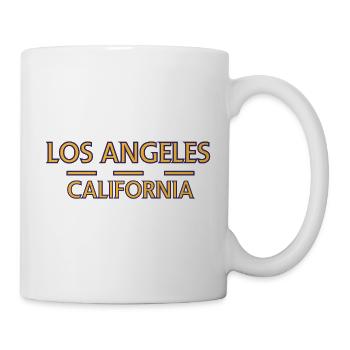 Los Angeles, Kalifornien Retro-Typografie - Tasse - Weiß - Rechts
