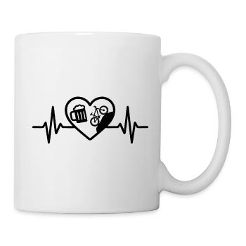 Humour de VTT Heart Beer - Mug blanc - blanc - Droite