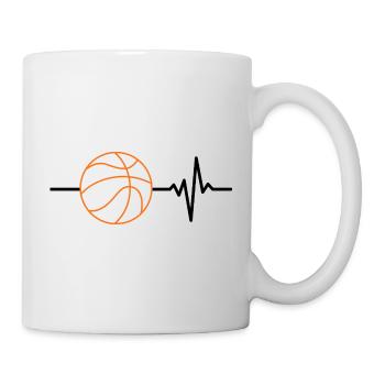 Basketball ist mein Leben, Herzschlag, Court - Tasse - Weiß - Rechts