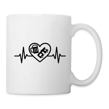 Humour de camping-car Heart Beer - Mug blanc - blanc - Droite