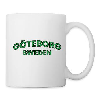 Text der Grünen Stadt Göteborg - Tasse - Weiß - Rechts